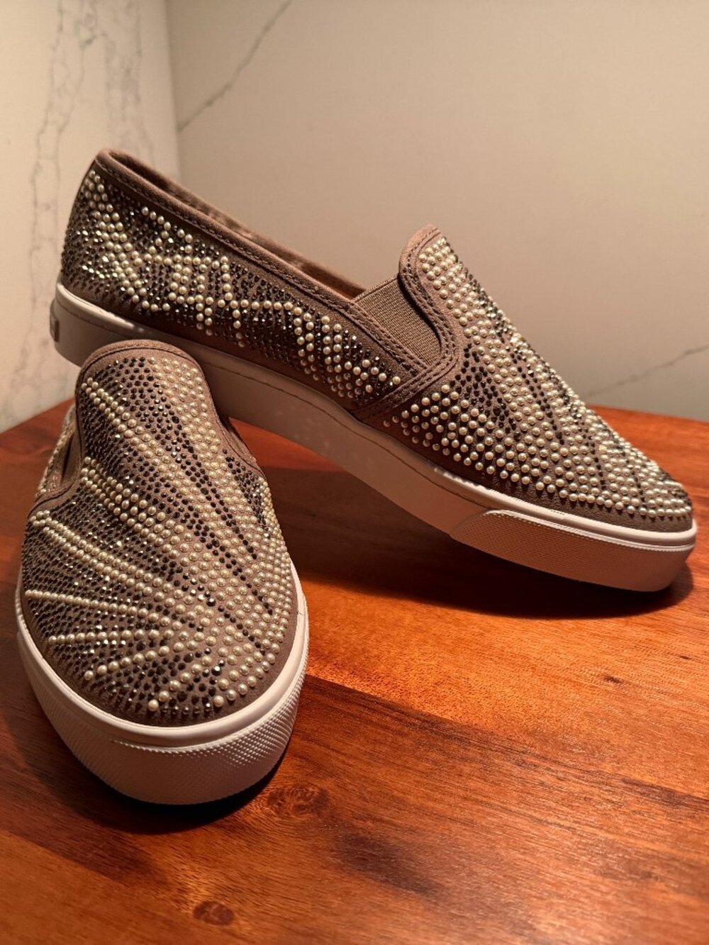 Brand New INC Sneakers w/Pearl & Rinestone Decoration 8W